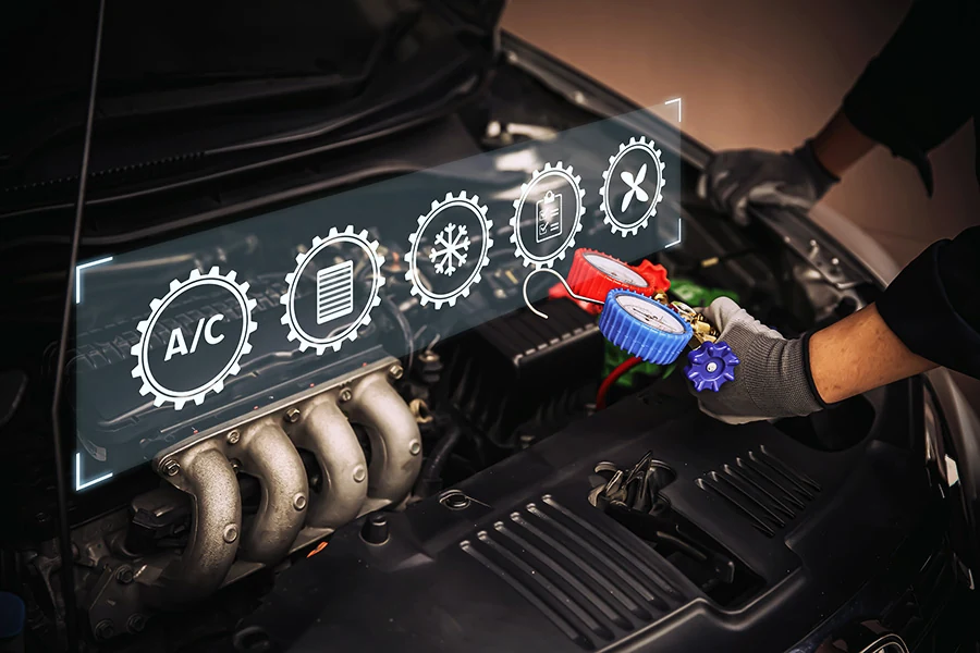 car ac service signs