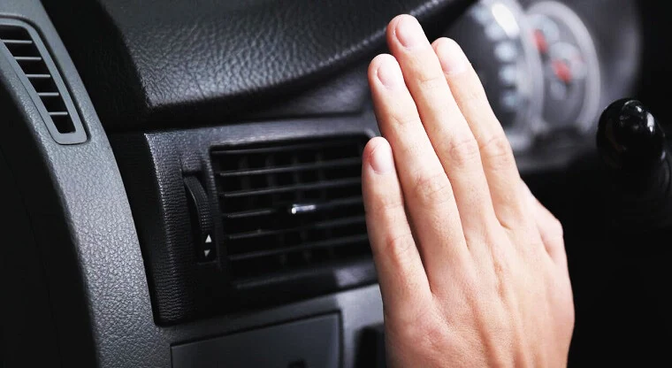 warm air from ac vents