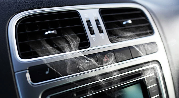 burning smell car ac